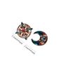1PAIR asymmetric moon design stud earrings niche temperament retro dripping oil light luxury earrings cold wind earrings