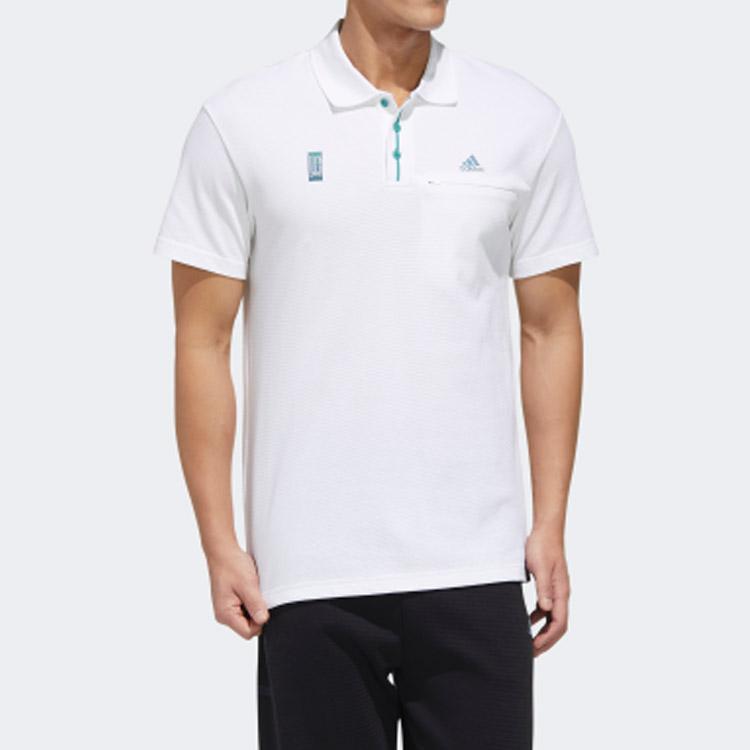 Adidas Sporty Short Sleeve Polo Shirt Men tops White FM9368