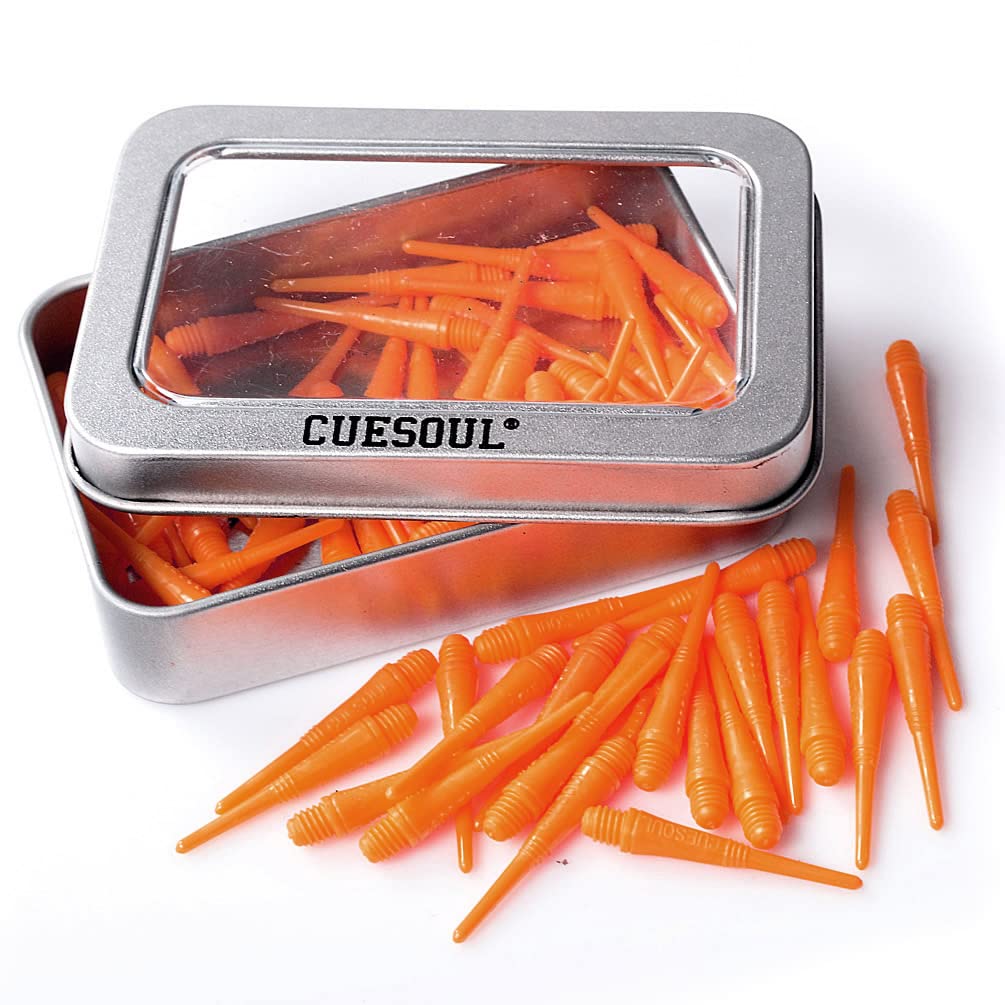 

CUESOUL 2BA Soft Tip Dart Points Pack of 100 (CSSTP010-orange)
