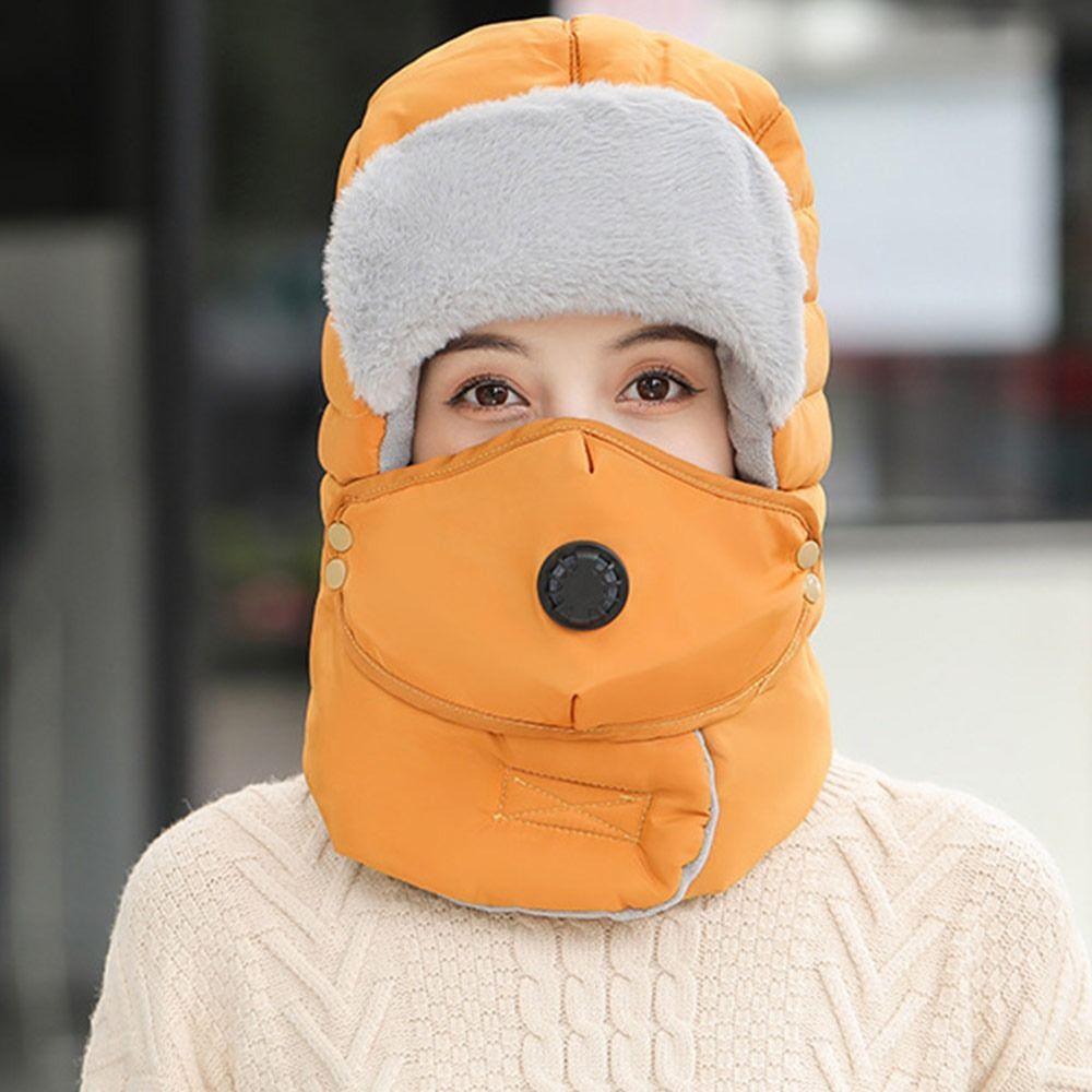 Kältefeste Radmützen Verdicken Winddichte Mützen Plüsch Thermische Trapper-Mütze Winter Warm