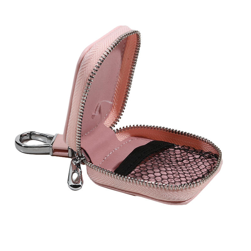 Compact Lightweight Travel Headphone Storage Case Women Men Wireless Earphones Earbud Protective Zipper Carrying Pouch with Keychain