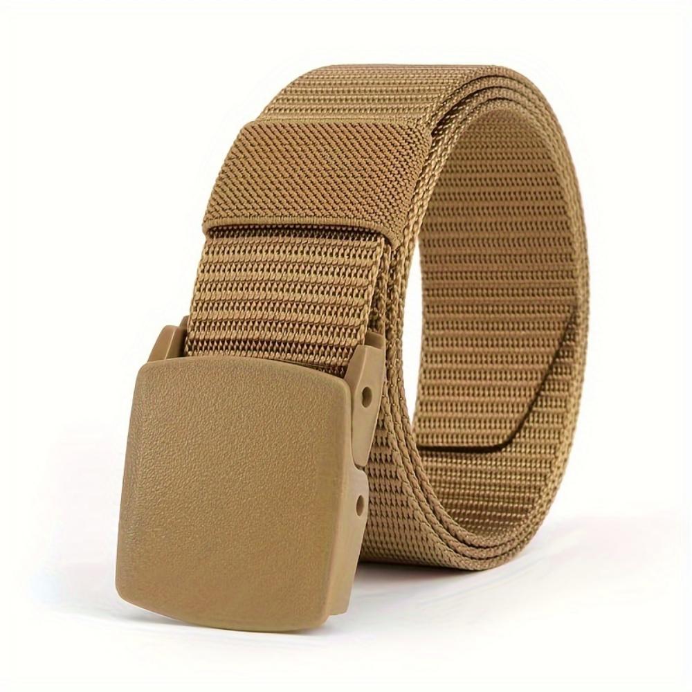 Men's and Women's Anti-Allergy Nylon Belt - Smooth Buckle for Casual, Formal, Outdoor and Daily Wear | Unisex Belt | Large Size Belt