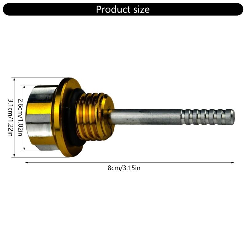 Oil Dipstick Caps Plug Engine Crankcase Oil Level Gauge Universal Aluminum Dipstick Level Gauge Motorbike Accessories