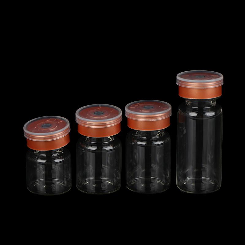 10Pcs 3Ml 5Ml 6Ml 10Ml Vials Leak-Proof Dust-Resistant Rubber Stopper Flip Off Caps Burr-Free Aluminum Cap Glass Bottles