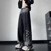 Young Style Gradient Streetwear Jeans Men's Clothing High Waist Denim Pants Autumn New Vintage Wide Leg Washed Straight Trousers