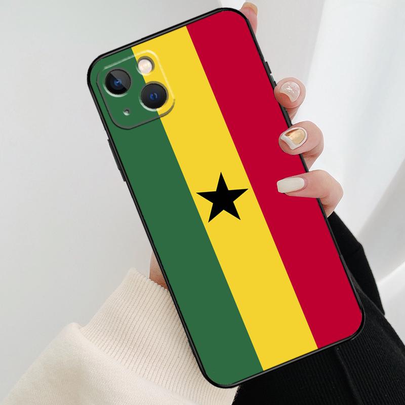 Ghana Flag Banner National Phone Case For iPhone 17 Pro Max 16 15 14 11 12 13 Pro Max mini 15 16 Plus 16e 17 Air Cover