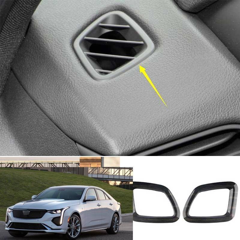 Sandal Wood Grain Dash L&R Air Outlet Vent Trim For Cadillac CT4-V CT4 2020-2024