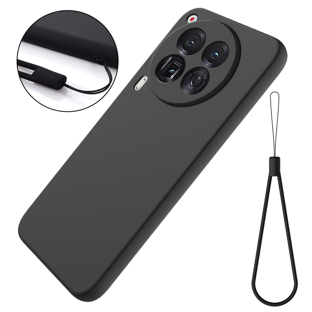 For TECNO Camon 30 Premier 5G Case Liquid Silicone Anti-Fall Phone Cover with Hand Strap