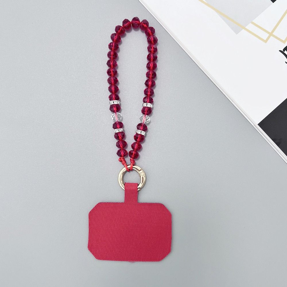 

Анти-потерянный хрустальный ремешок для телефона, ремешок для мобильного телефона, подвеска-цепочка для мобильного телефона красный