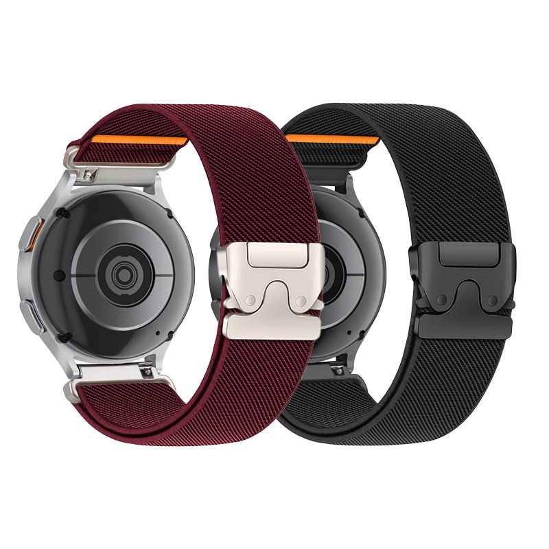 Paski Parachute 18mm 20mm 22mm do Samsung Galaxy Watch 7 6 5 4 40mm 44mm 6Classic 47mm Nylonowy Regulowany Wytrzymały Pasek do Zegarka na Huawei Watch GT5 Pro 4