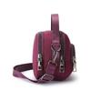 Mini Nylon Crossbody Phone Bag for Women Fashion Grid Pattern Small Shoulder Bag with Coin Purse Zero Wallet