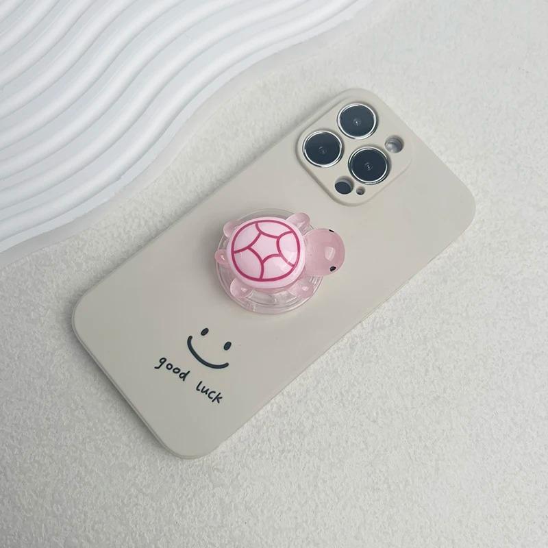 Cute Luminous Turtle Phone Holder Griptok Finger Ring Support For IPhone Samsung Cases Grip Tok Socket Bracket Girl Gift
