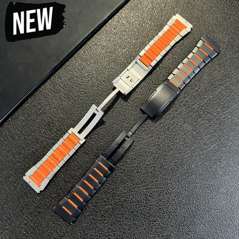22mm Strap for Huawei Watch GT6 6Po GT5 4Pro 46mm Metal Stainless Steel Silicone Bracelet for Xiaomi Watch 5 S4 Sport for Garmin