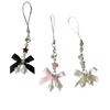 Multipurpose Sturdy Alloy Pearls Bowknot Keychain for Adding A Touch Of Elegant to Any Stylish Outfits Daily Use