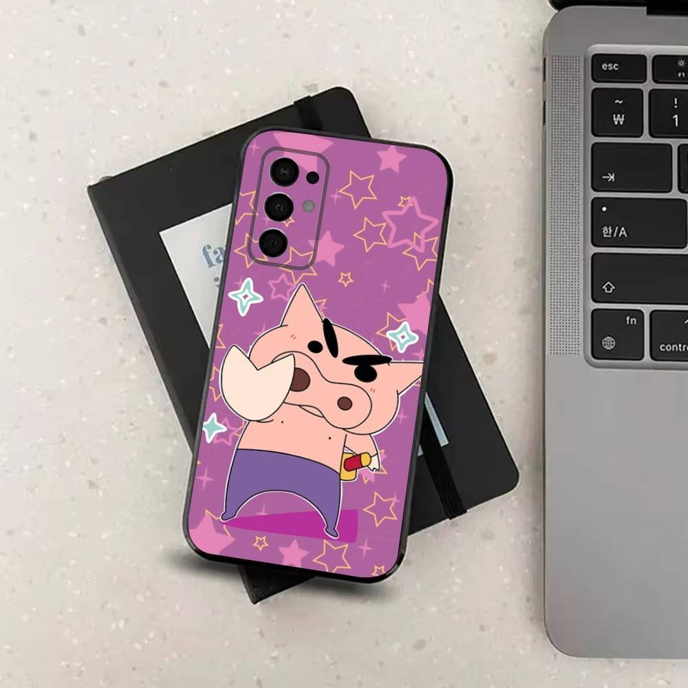 Ctue B-BURIBURIZAEMON Pig Phone Case For Samsung Galaxy A13,A21s,A22,A31,A32,A52,A53,A71,A80,Soft Black Shell