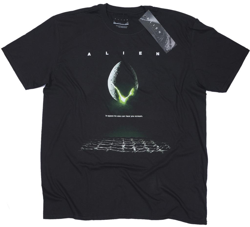 Alien T-Shirt Poster Science Fiction Horrorfilm Offiziell Neu Schwarz