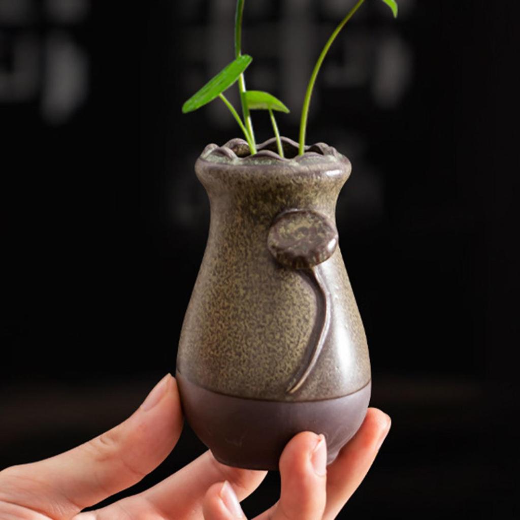 Ceramic Flower Vase Desktop Ornament Arrangement Floral Container for Office