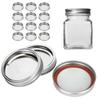 12Pcs Stainless Steel Split Type Glass Jar Lids Round Leakproof Sealing Covers Kitchen