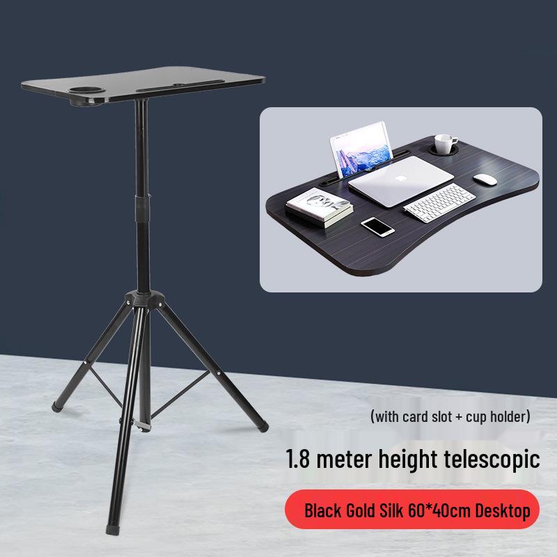 Adjustable Laptop Floor Stand and Desk Holder with Rotating Liftable Bracket