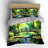 Tranquil Garden Bridge Scenery Set  Kid'S And Adults' Bedroom Decor, Exquisite Three-Piece Bedding Set Gift