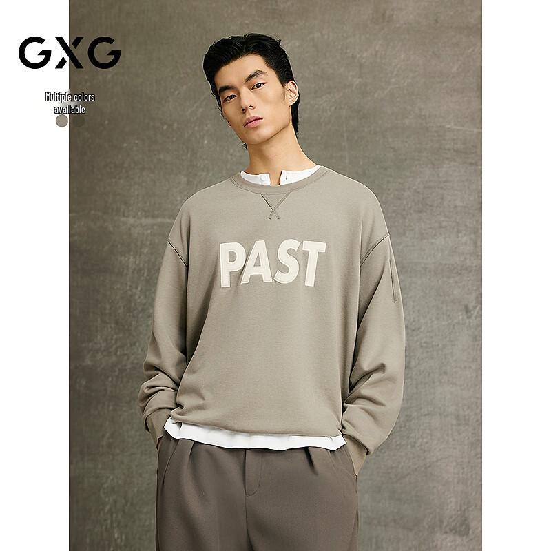 GXG Men s Letter Print Round Neck Sweatshirt XL