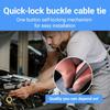 Nylon Universal Cable Tie Buckle, 2025 NEW Push Mount Zip Ties with Pin & Button Design, UV Resistant Zipties for Car Daily Auto Fixing (20Pcs)