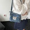 Borsa a tracolla borsa a spalla in denim lavato vintage