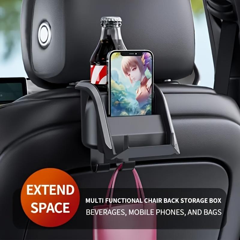 Car Rear Seat Fixed Storage, Tea Cup, Water Cup Holder, Car Seat Back Storage Box, Car Multi-Functional Hook Storage Rack