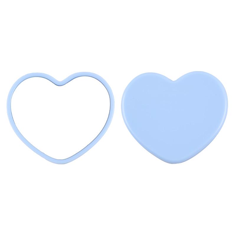 Minimalist Heart-Shaped Pocket Vanity Mirror - Portable Handheld Makeup Mirror for Dorm and Travel 5.5*6.5 Heart Mirror (Single Piece)