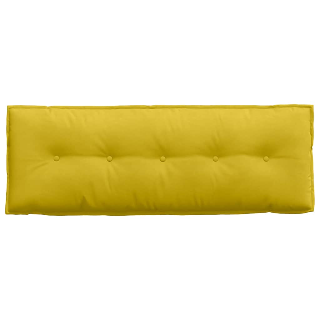 Back Cushion Yellow 140 x 50 cm Cord Fabric