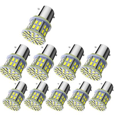 S25 Single/G18 (1156 BA15s) 50 LED Bulbs for 24V Cars, White, Trucks, Decorators, Dumps,