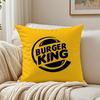 Popular FastFood Brand BBurger KKing Cushion Cover Pillowcase Antidustmite Living Room Sofa Decor Cushion Room