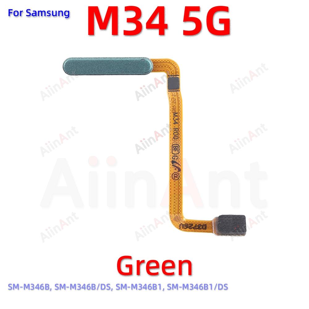 Home Power Back Button Touch ID Finger Scanner Fingerprint Sensor Flex Cable For Samsung Galaxy M31s M32 M33 M34 4G 5G