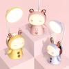 1 Cute Cartoon LED Desk Lamp - Dimmable, Foldable, Rechargeable, Multi-color, Eye Protection, Button Control, Desktop, Wireless, Bedroom Decoration