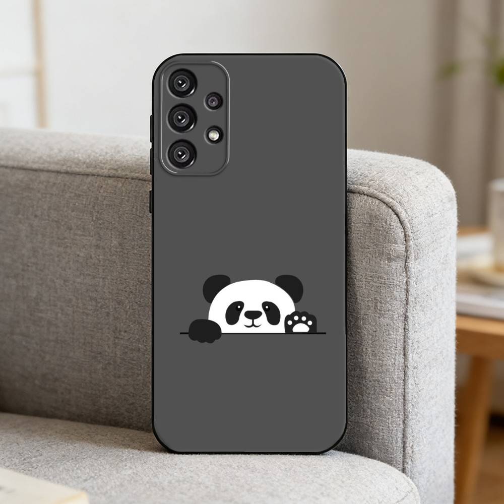 P-Panda illustration    Phone Case For Samsung S25,S24,S21,S22,S23,S30,Ultra,S20,Plus,Fe,Note,10,9,5G Black Cover