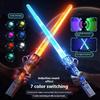 Laser Sword Two-in-one Seven-color Retractable Transformation Light Sword Star Wars Children's Stall Toy Night Market Explosion