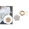 Rhinestones Flower Button Cover For Shirt Elegant Cuff Button Detachable Sleeve Button Accessories for Formal Outfit