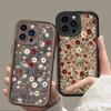 Retro Style Flower Pattern Phone Case For iPhone 16e 16 Pro Max 15 14 Plus 13 12 Mini 11 Pro Shockproof Silicone Soft Back Cover