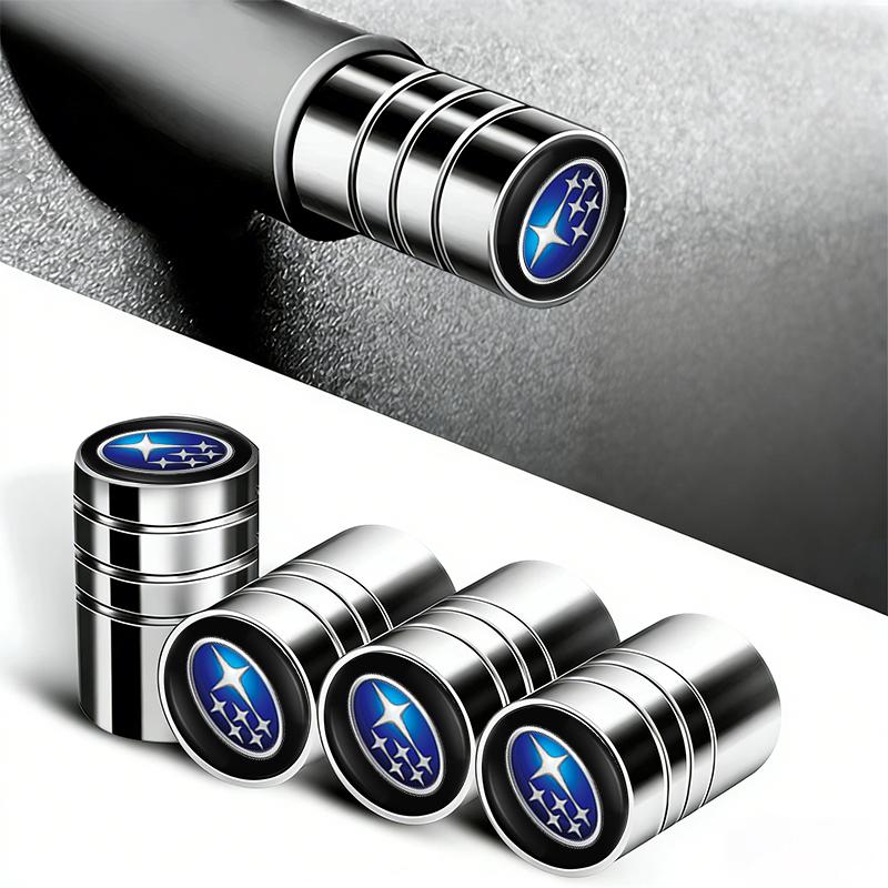 4Pcs Metal Car Wheel Tire Valve Caps Stem Case Cover For Subaru XV Outback Legacy Impreza Forester Tribeca BRZ Smart Crosstrek Y8