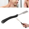 Men's Straight Edge Razor Zinc Alloy Wooden Handle Razor for Barber Home (without Blade)