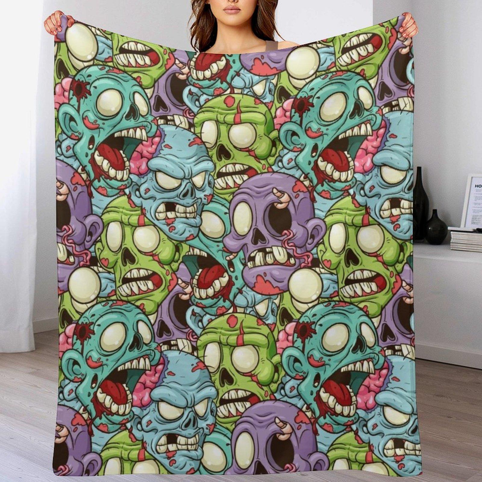 Zombies Throw Blanket Warm Throw Blanket Gift for Anniversary 75X95CM