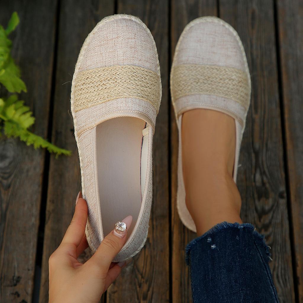 Fashion Women Loafers 2025 New Solid Color Shallow Casual Sneakers Breathable Non-Slip Shoes Woman Comfortable Canvas Flat Shoes Women