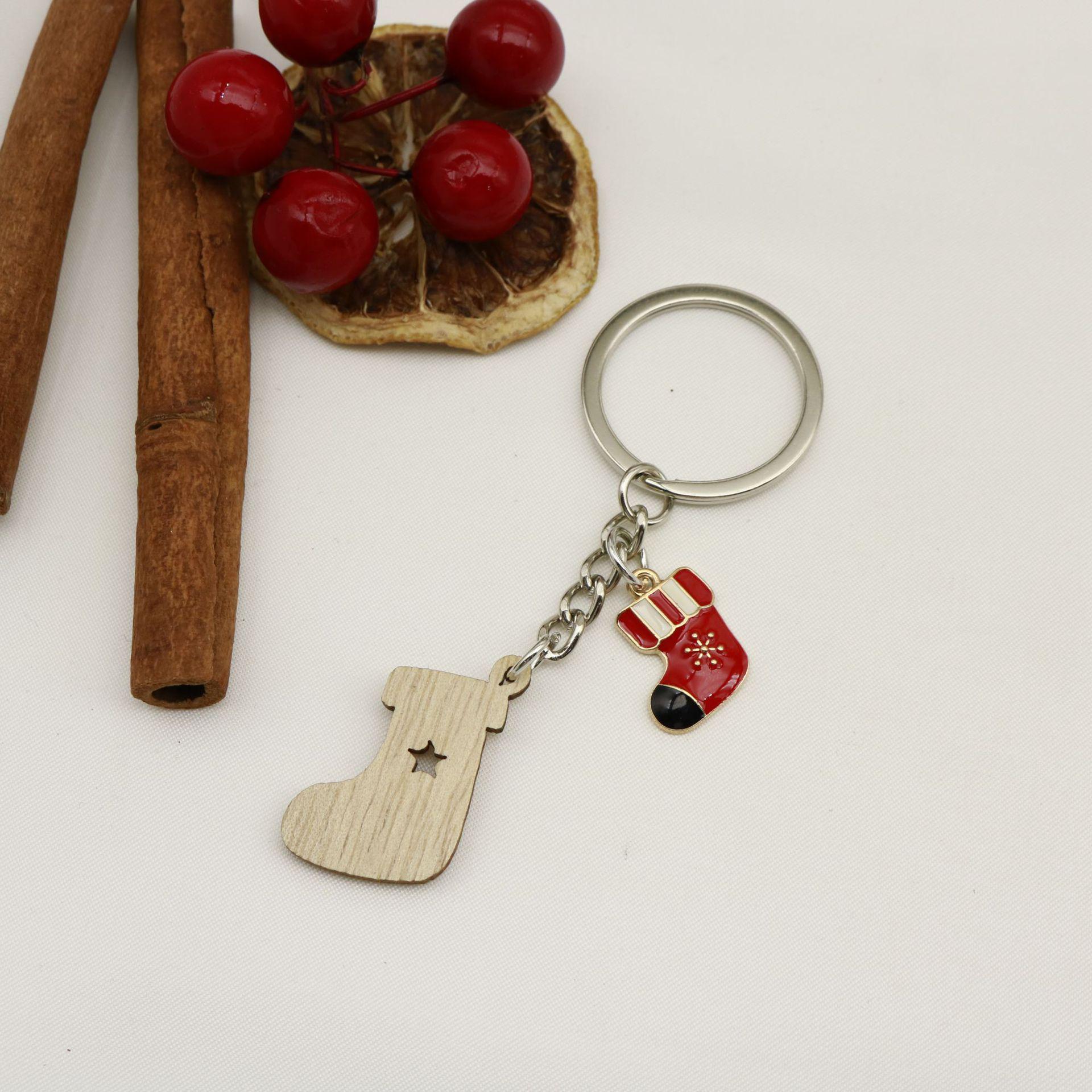 Creative Wooden Cross-Border Graffiti Keychain Gift - Mom Letter Pendant