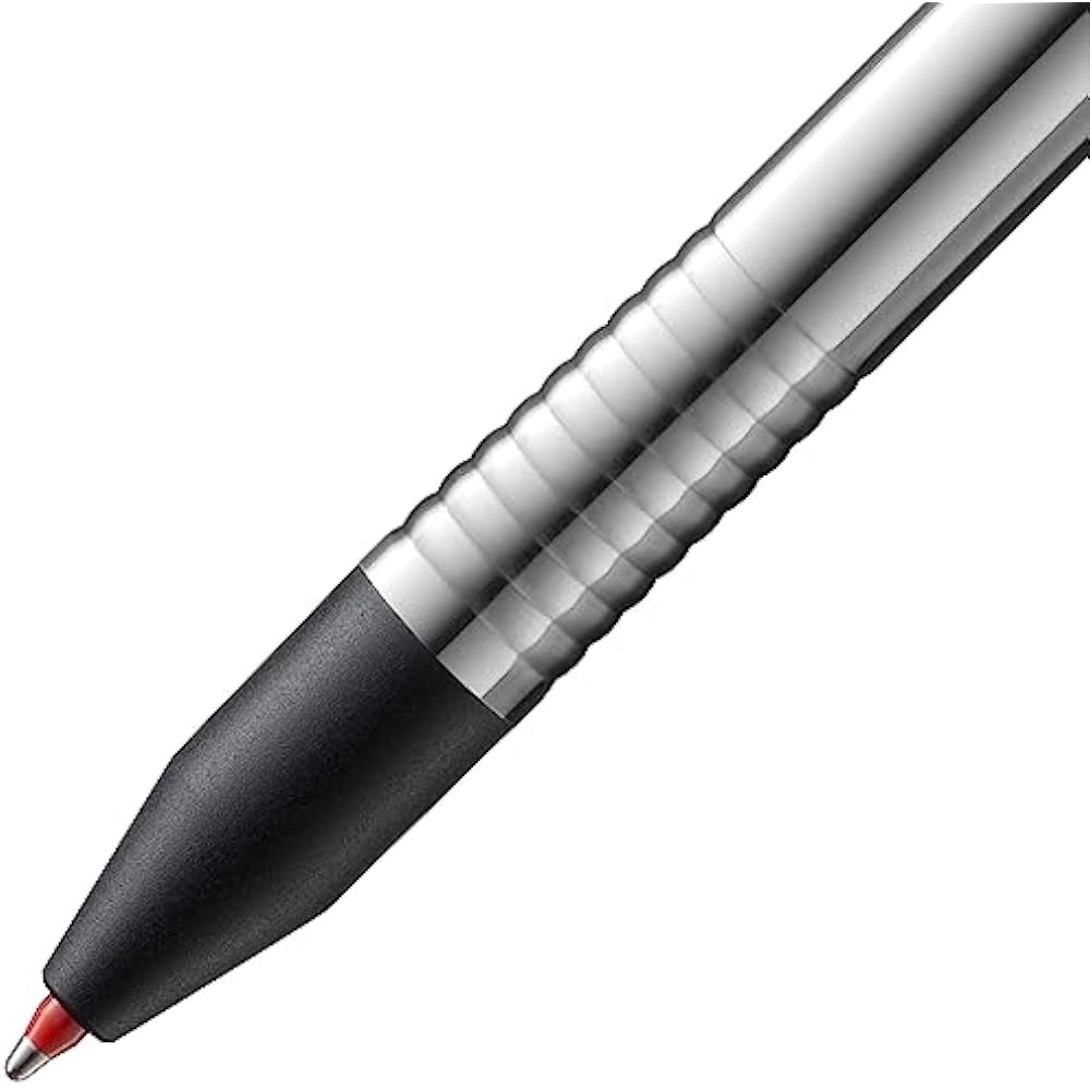 LAMY logo 3 colors - stainless steel multicolor ballpoint pen (black, blue, red) with color selec...
