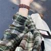 Korean-Style Plaid Oversized Cardigan Long Sleeve Shirt for Women