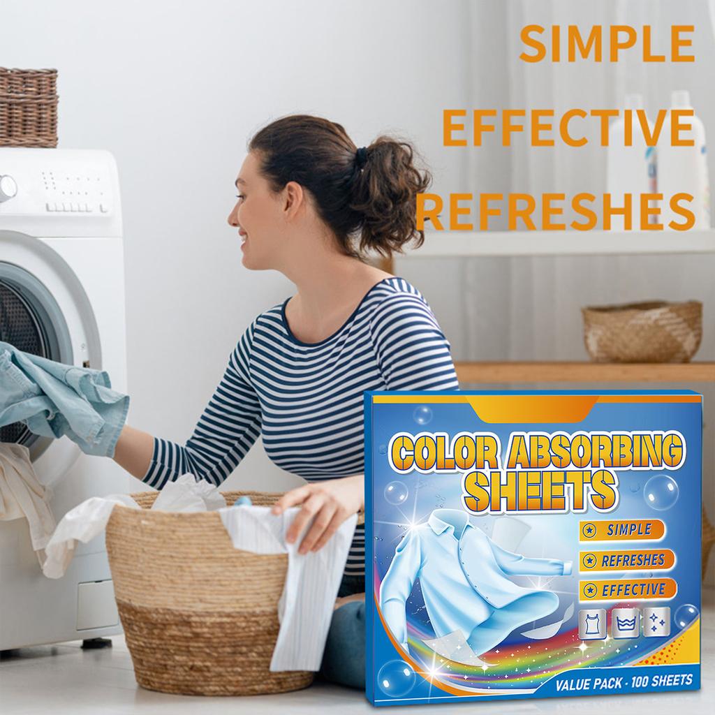Color-mixing And Non-staining Laundry Sheets Allow For Mixed Washing To Prevent Color Loss