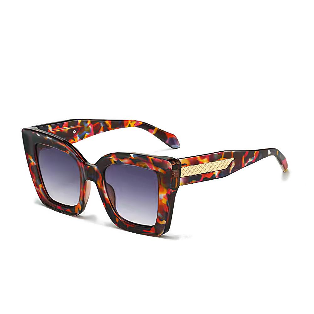 

New in Vintage Sunglasses for Women Fashion Square Frame Gradient Sunglasses with Golden Arrows for Women
