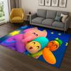 Tappeto Cartoon 3D P-Pocoyo Elly Pato per Camera da Letto Soggiorno Divano Decorazione Casa, Tappeto Area Giochi Bambini Tappetino Antiscivolo Regalo