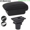 Armrest Arm Rest For Toyota Yaris Vitz Hatchback 1998-2011 Centre Console Storage Box with USB LED 1999 2000 2001 2002 2003 2004