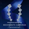 Personalized Moissanite Stud Earrings for Women, 925 Sterling Silver, Fashionable Ins Style
